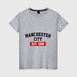 Женская футболка хлопок FC Manchester City Est. 1880