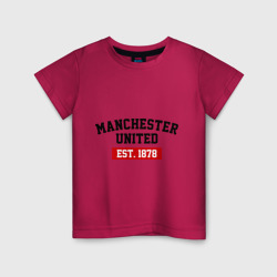 Детская футболка хлопок FC Manchester United Est. 1878