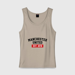 Женская майка хлопок FC Manchester United Est. 1878