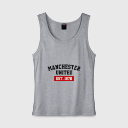 Женская майка хлопок FC Manchester United Est. 1878