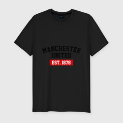 Мужская футболка хлопок Slim FC Manchester United Est. 1878