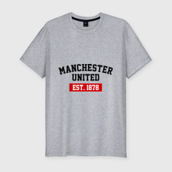 Мужская футболка хлопок Slim FC Manchester United Est. 1878