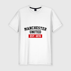 Мужская футболка хлопок Slim FC Manchester United Est. 1878