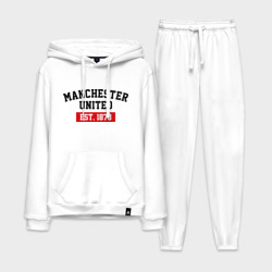 Мужской костюм хлопок с толстовкой FC Manchester United Est. 1878