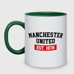 Кружка двухцветная FC Manchester United Est. 1878