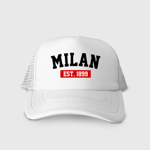 Кепка тракер с сеткой FC Milan Est. 1899, цвет белый