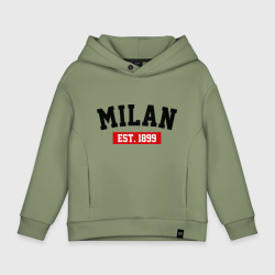 Детское худи Oversize хлопок FC Milan Est. 1899