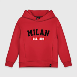 Детское худи Oversize хлопок FC Milan Est. 1899