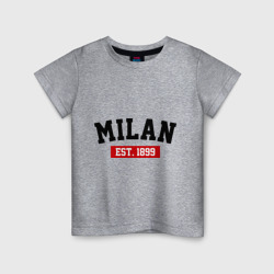 Детская футболка хлопок FC Milan Est. 1899