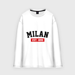 Мужской лонгслив oversize хлопок FC Milan Est. 1899