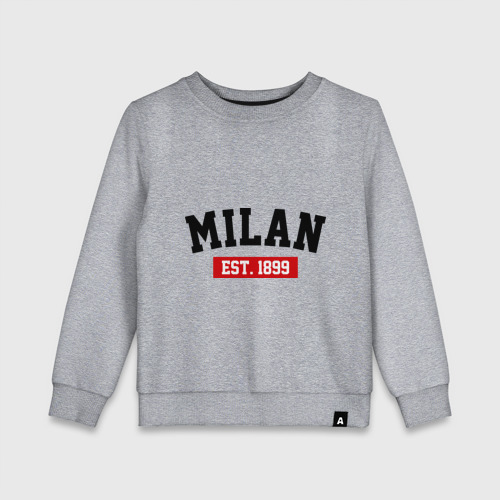 Детский свитшот хлопок FC Milan Est. 1899, цвет меланж