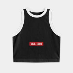 Женская укороченная майка-топ хлопок FC Milan Est. 1899