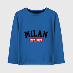 Детский лонгслив хлопок FC Milan Est. 1899