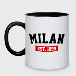 Кружка двухцветная FC Milan Est. 1899