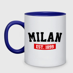 Кружка двухцветная FC Milan Est. 1899