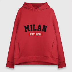 Женское худи Oversize хлопок FC Milan Est. 1899