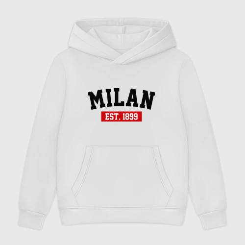 Мужская толстовка без начеса хлопок FC Milan Est. 1899