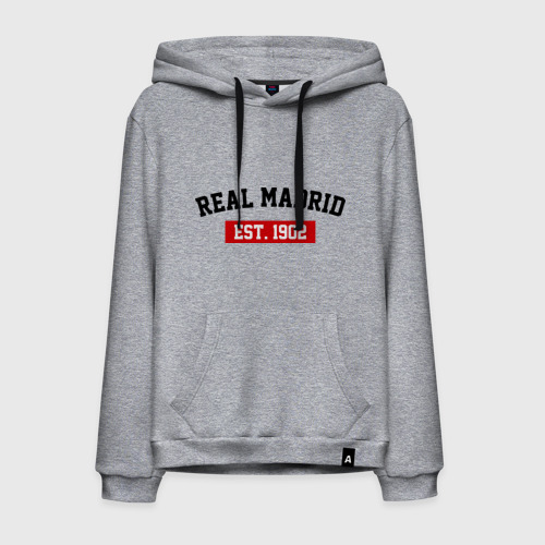 Мужская толстовка хлопок FC Real Madrid Est. 1902, цвет меланж