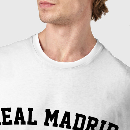 Мужская футболка хлопок FC Real Madrid Est. 1902, цвет белый - фото 6