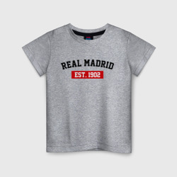 Детская футболка хлопок FC Real Madrid Est. 1902