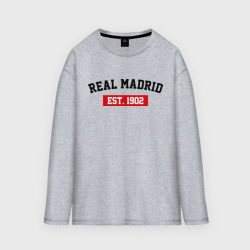 Мужской лонгслив oversize хлопок FC Real Madrid Est. 1902