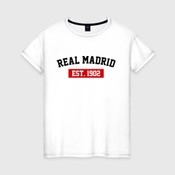 Женская футболка хлопок FC Real Madrid Est. 1902