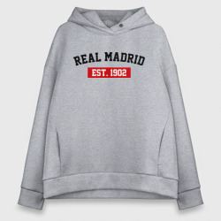 Женское худи Oversize хлопок FC Real Madrid Est. 1902