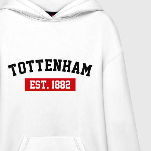 Худи SuperOversize хлопок FC Tottenham Est. 1882, цвет белый - фото 3