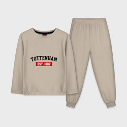 Детская пижама с лонгсливом хлопок FC Tottenham Est. 1882