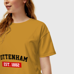 Женская футболка хлопок Oversize FC Tottenham Est. 1882 - фото 2