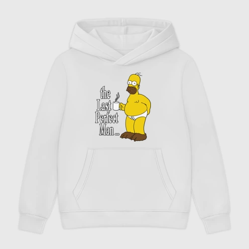 Мужская толстовка без начеса хлопок Homer The Last Perfect Man