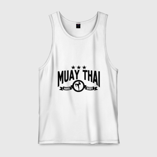 Мужская майка хлопок Muay thai boxing Тайский бокс, цвет белый
