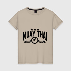 Женская футболка хлопок Muay thai boxing Тайский бокс