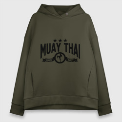 Женское худи Oversize хлопок Muay thai boxing Тайский бокс