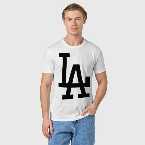 Мужская футболка хлопок Los Angeles, цвет белый - фото 3