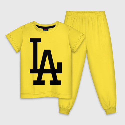 Детская пижама хлопок с принтом Los Angeles, вид спереди #2