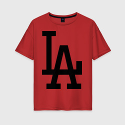 Женская футболка хлопок Oversize Los Angeles