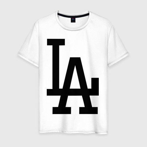 Мужская футболка хлопок Los Angeles, цвет белый