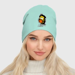 Женская шапка демисезонная Гомер cerveza o muerte пиво или смерть - фото 2