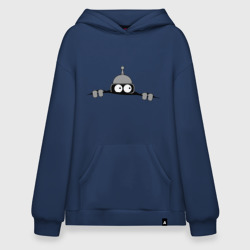 Худи SuperOversize хлопок Bender из-под футболки