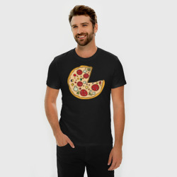 Мужская футболка хлопок Slim Пицца парная - фото 2