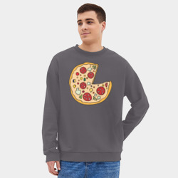 Мужской свитшот oversize без начеса хлопок Пицца парная - фото 2