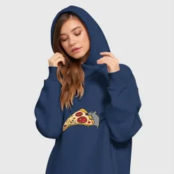 Платье-худи хлопок Кусочек пиццы парная - фото 2