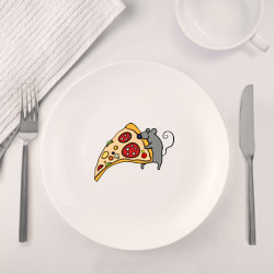 Набор: тарелка + кружка Кусочек пиццы парная - фото 2