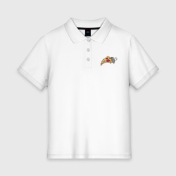 Женское поло хлопок Кусочек пиццы парная