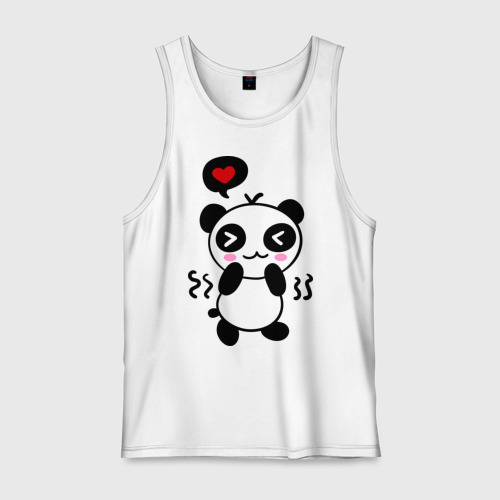 Мужская майка хлопок Panda boy, цвет белый