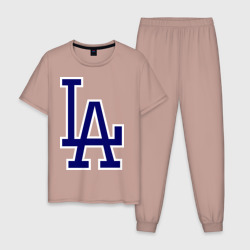 Мужская пижама хлопок Los Angeles Dodgers logo