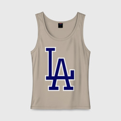 Женская майка хлопок Los Angeles Dodgers logo