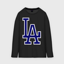 Женский лонгслив oversize хлопок Los Angeles Dodgers logo