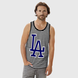 Мужская майка хлопок Los Angeles Dodgers logo - фото 2